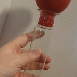 Red Glass Dropper Bottle
